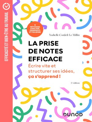 cover image of La prise de notes efficace--3e éd.